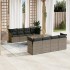 Set de muebles de jardín 9 pzas y cojines ratán sintético