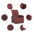 Sillón elevable eléctrico cuero artificial rojo