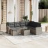 Set de sofás de jardín 8 pzas y cojines ratán sintético