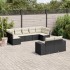 Set de sofás de jardín 8 piezas y cojines ratán sintético