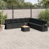 Set de sofás de jardín 10 pzas cojines ratán sintético