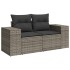 Set de muebles de jardín 9 pzas y cojines ratán sintético