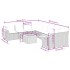 Set de muebles de jardín 9 pzas y cojines ratán sintético