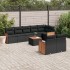 Set de sofás de jardín 8 piezas y cojines ratán sintético