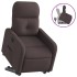 Sillón reclinable elevable tela marrón