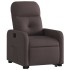 Sillón reclinable elevable tela marrón