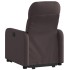 Sillón reclinable elevable tela marrón