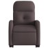 Sillón reclinable elevable tela marrón