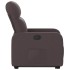 Sillón reclinable elevable tela marrón