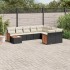 Set de sofás de jardín 10 pzas cojines ratán sintético