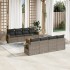 Set de muebles de jardín 9 pzas y cojines ratán sintético