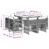 Set comedor de jardín 9 pzas cojines ratán sintético gris