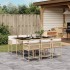 Set comedor de jardín 7 pzas con cojines ratán sintético