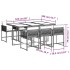 Set comedor de jardín 7 pzas con cojines ratán sintético