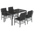 Set de muebles jardín 5 pzas con cojines ratán sintético
