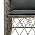 Set comedor de jardín 5 piezas con cojines ratán sintético
