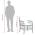 Set comedor de jardín 5 piezas con cojines ratán sintético