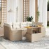 Set sofás de jardín 7 piezas y cojines ratán sintético