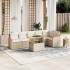 Set sofás de jardín 7 piezas y cojines ratán sintético