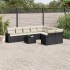 Set de sofás de jardín 10 pzas cojines ratán sintético