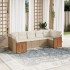 Set sofás de jardín 7 piezas y cojines ratán sintético
