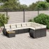 Set de sofás de jardín 10 pzas cojines ratán sintético