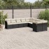 Set de sofás de jardín 10 pzas cojines ratán sintético