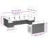 Set de muebles de jardín 9 pzas y cojines ratán sintético