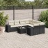 Set de sofás de jardín 8 piezas y cojines ratán sintético