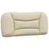 Estructura de cama sin colchón tela crema 80x200