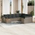 Set de sofás de jardín 10 pzas con cojines ratán sintético