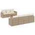 Juego de sofás de jardín con cojines beige 8 pzas ratán