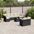 Set de sofás de jardín 10 pzas cojines ratán sintético