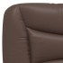 Estructura de cama sin colchón cuero sintético marrón