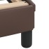 Estructura de cama sin colchón cuero sintético marrón
