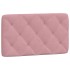 Estructura de cama con luces LED terciopelo rosa 90x200