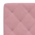 Estructura de cama con luces LED terciopelo rosa 120x200