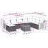 Set de muebles de jardín 9 pzas y cojines ratán sintético