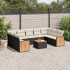 Set de sofás de jardín 10 pzas cojines ratán sintético