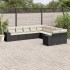 Set de sofás de jardín 10 pzas cojines ratán sintético
