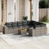 Set de sofás de jardín 10 pzas con cojines ratán sintético