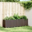 Jardinera PP marrón 160x40x53 cm