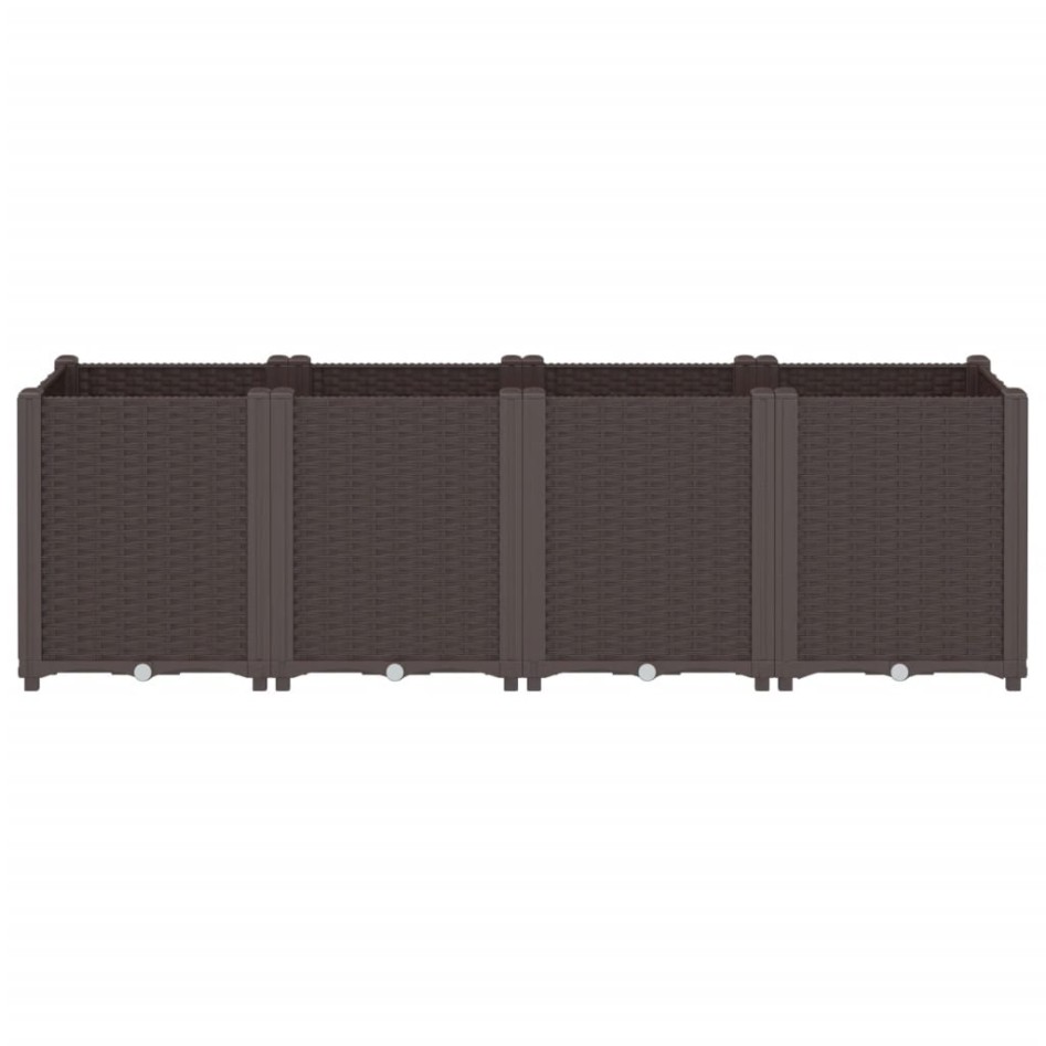 Jardinera PP marrón 160x40x53