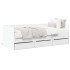 Sofá cama con cajones sin colchón blanco 90x190