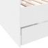 Sofá cama con cajones sin colchón blanco 90x190