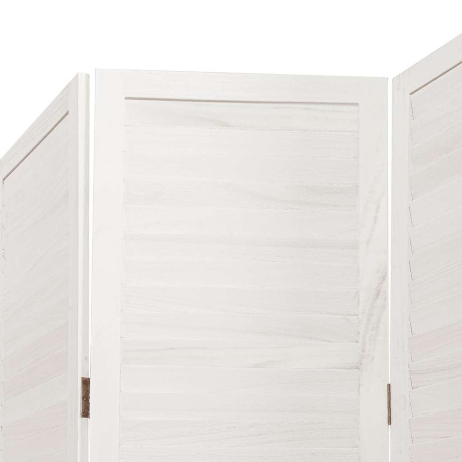 Biombo separador de 5 paneles madera maciza Paulownia