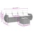 Set comedor de jardín 5 piezas y cojines ratán sintético