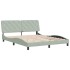 Estructura de cama sin colchón terciopelo gris claro 160x200