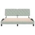 Estructura de cama sin colchón terciopelo gris claro 160x200