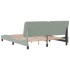 Estructura de cama sin colchón terciopelo gris claro 160x200